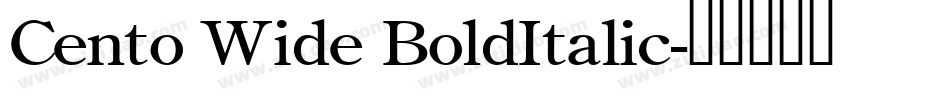 Cento Wide BoldItalic字体转换